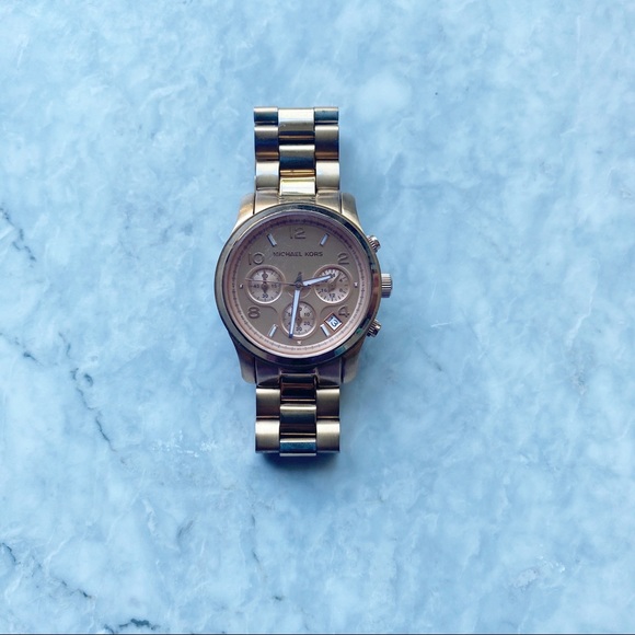 Michael Kors Rose Gold Plated Stainless Watch - Picture 1 of 7